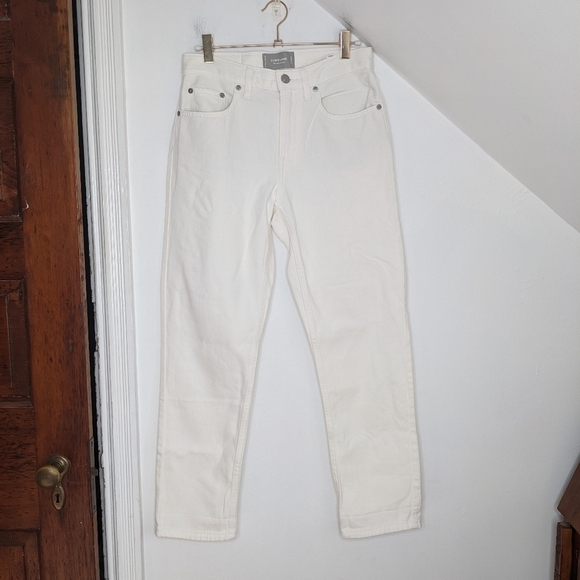 EVERLANE The Mid-Rise Summer Jean Cotton in White Size 25 Regular - Picture 1 of 8